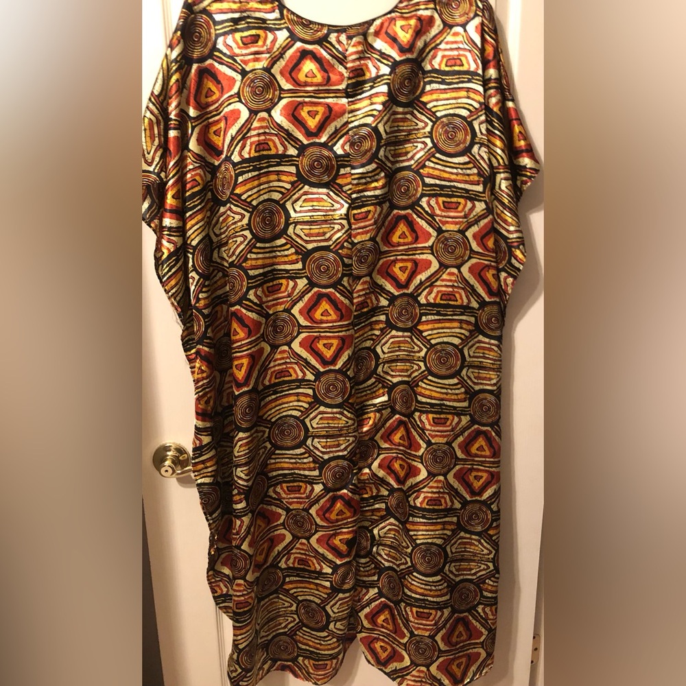 Geometric Patterned Kaftan Dress by Simply Basic